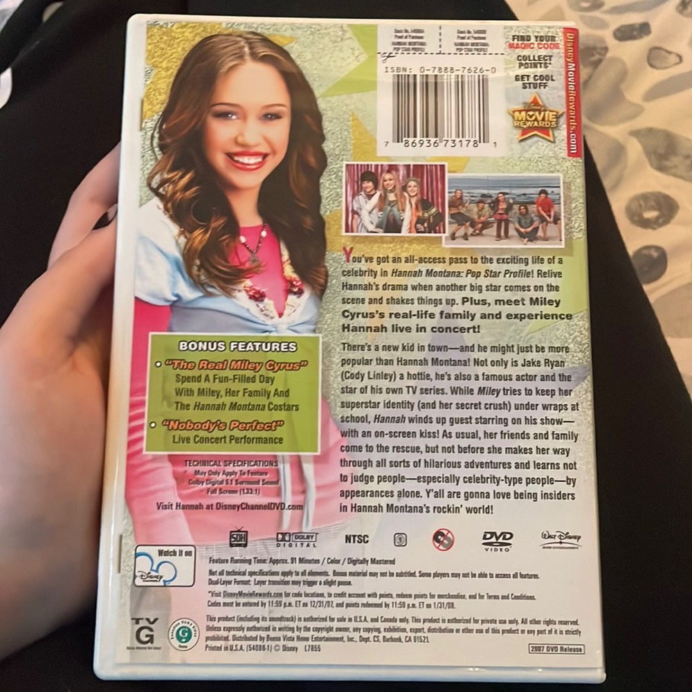 Disney Hannah Montana Pop Star Profile DVD Movie Disc Kids Film - Picture 2 of 3